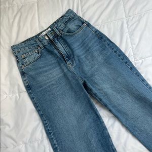 Stradivarius 90s dad jean in medium blue